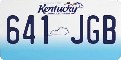KY license plate 641JGB
