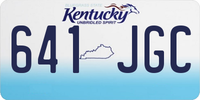 KY license plate 641JGC