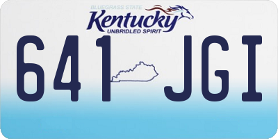 KY license plate 641JGI