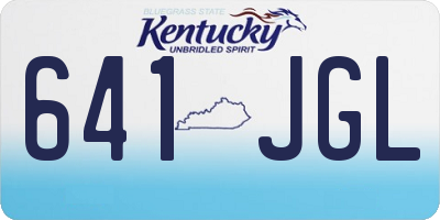 KY license plate 641JGL