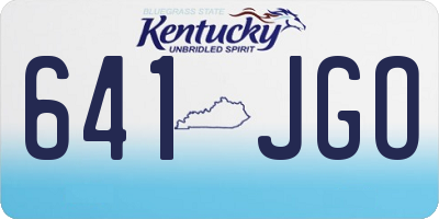 KY license plate 641JGO