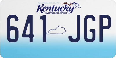 KY license plate 641JGP