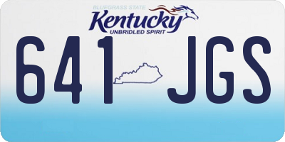 KY license plate 641JGS