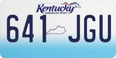 KY license plate 641JGU