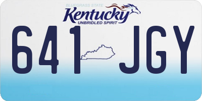 KY license plate 641JGY