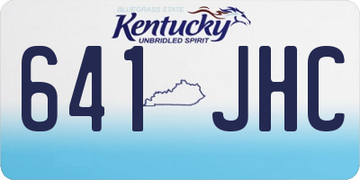 KY license plate 641JHC