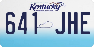 KY license plate 641JHE