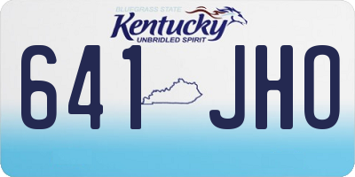 KY license plate 641JHO