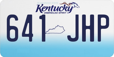 KY license plate 641JHP