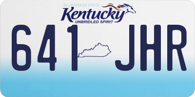 KY license plate 641JHR