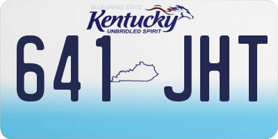 KY license plate 641JHT