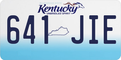 KY license plate 641JIE
