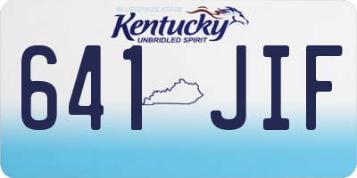 KY license plate 641JIF
