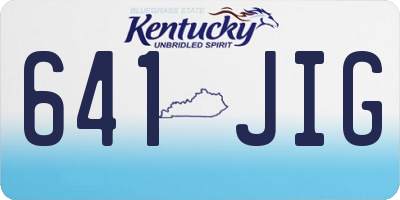 KY license plate 641JIG