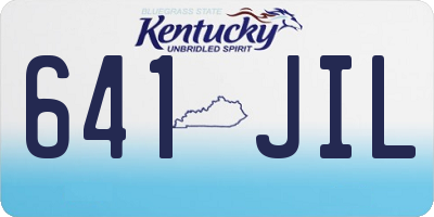 KY license plate 641JIL
