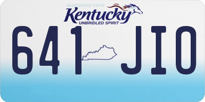 KY license plate 641JIO