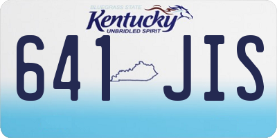 KY license plate 641JIS