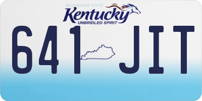 KY license plate 641JIT