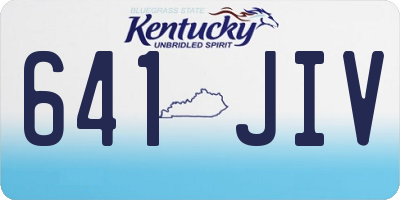 KY license plate 641JIV