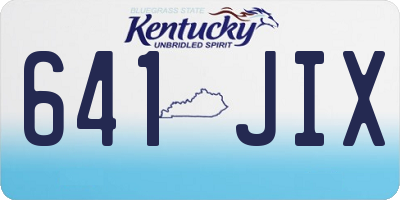 KY license plate 641JIX