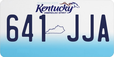 KY license plate 641JJA