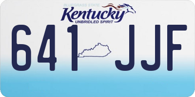 KY license plate 641JJF