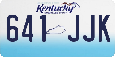 KY license plate 641JJK