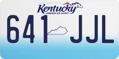 KY license plate 641JJL