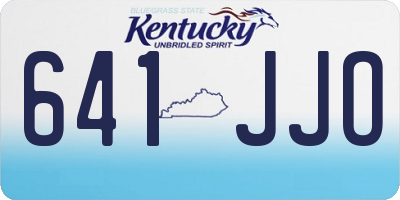 KY license plate 641JJO