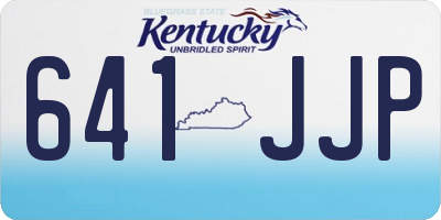 KY license plate 641JJP
