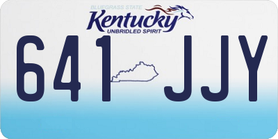 KY license plate 641JJY