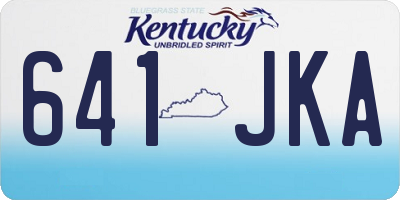 KY license plate 641JKA