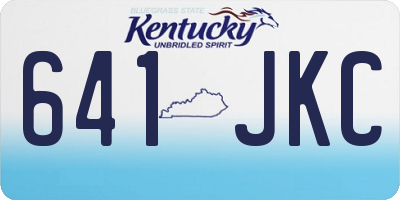 KY license plate 641JKC