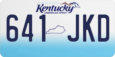 KY license plate 641JKD