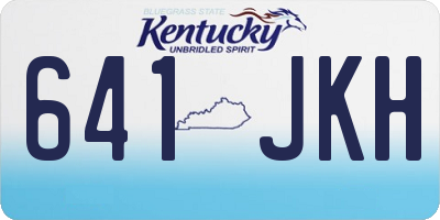 KY license plate 641JKH