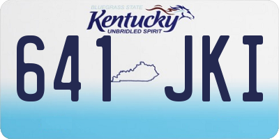 KY license plate 641JKI
