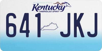 KY license plate 641JKJ