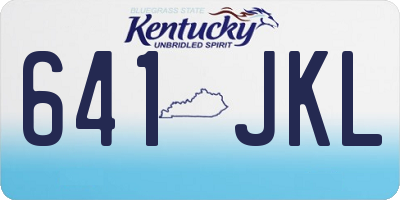 KY license plate 641JKL