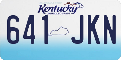 KY license plate 641JKN