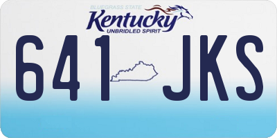KY license plate 641JKS
