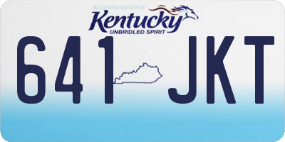KY license plate 641JKT