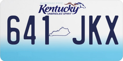 KY license plate 641JKX