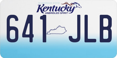 KY license plate 641JLB