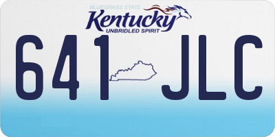 KY license plate 641JLC