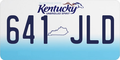 KY license plate 641JLD