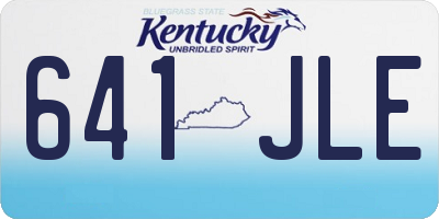 KY license plate 641JLE