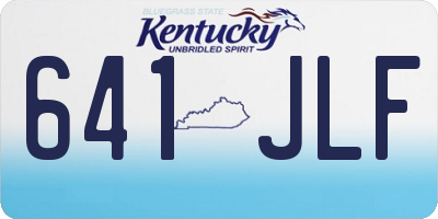 KY license plate 641JLF