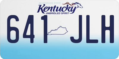 KY license plate 641JLH
