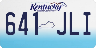 KY license plate 641JLI