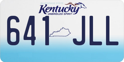 KY license plate 641JLL